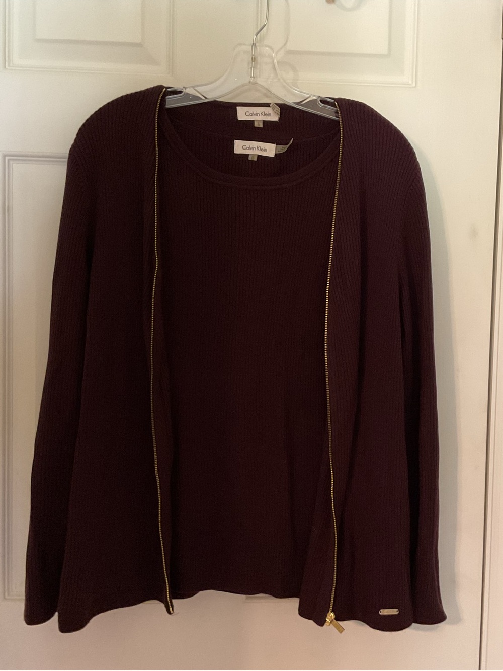 Calvin Klein Women's Dark Wine Twin Set